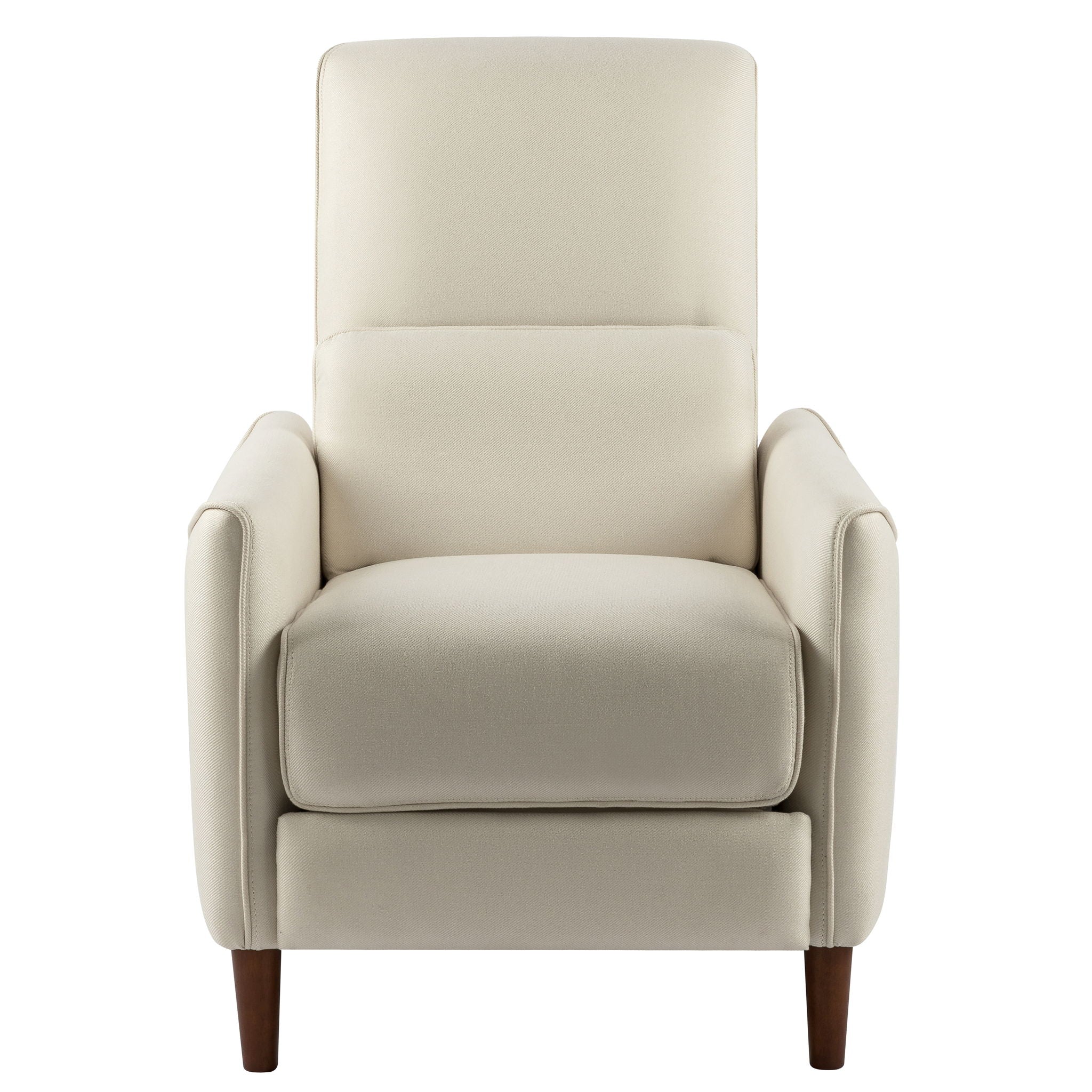 Upholstered Push Recliner Chair With Rubber Wood Legs For Living Room by Unique Piece Furniture