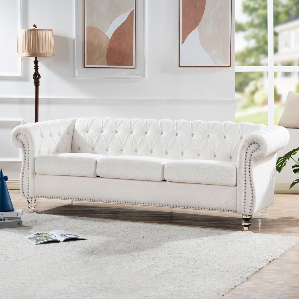 Rolled Arm Chesterfield 3 Seater Sofa by Unique Piece Furniture