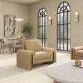 Mason - Arched Arm Chair - Camel Brown Beige by Unique Piece Furniture