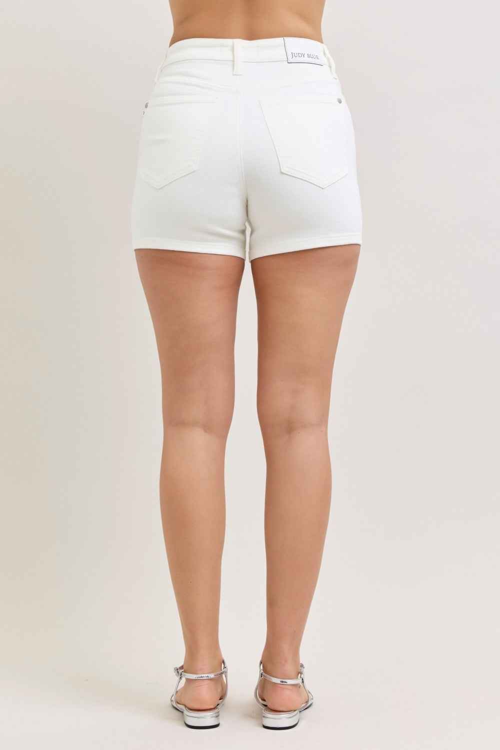 Judy Blue Full Size High-Waisted Slim Short Plus Size by Wild and Free Boutique