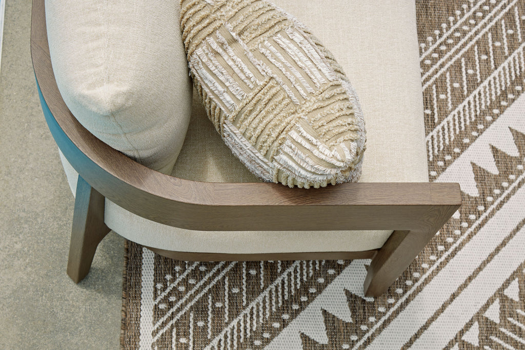 Serene Bay - Loveseat With Cushion - Dark Brown / White by Unique Piece Furniture