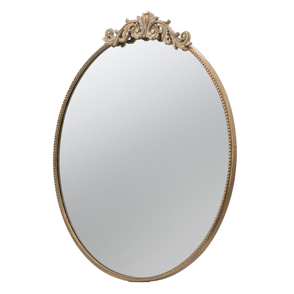 Classic Design Mirror With Baroque Inspired Frame For Bathroom, Entryway Console Lean Against Wall by Unique Piece Furniture