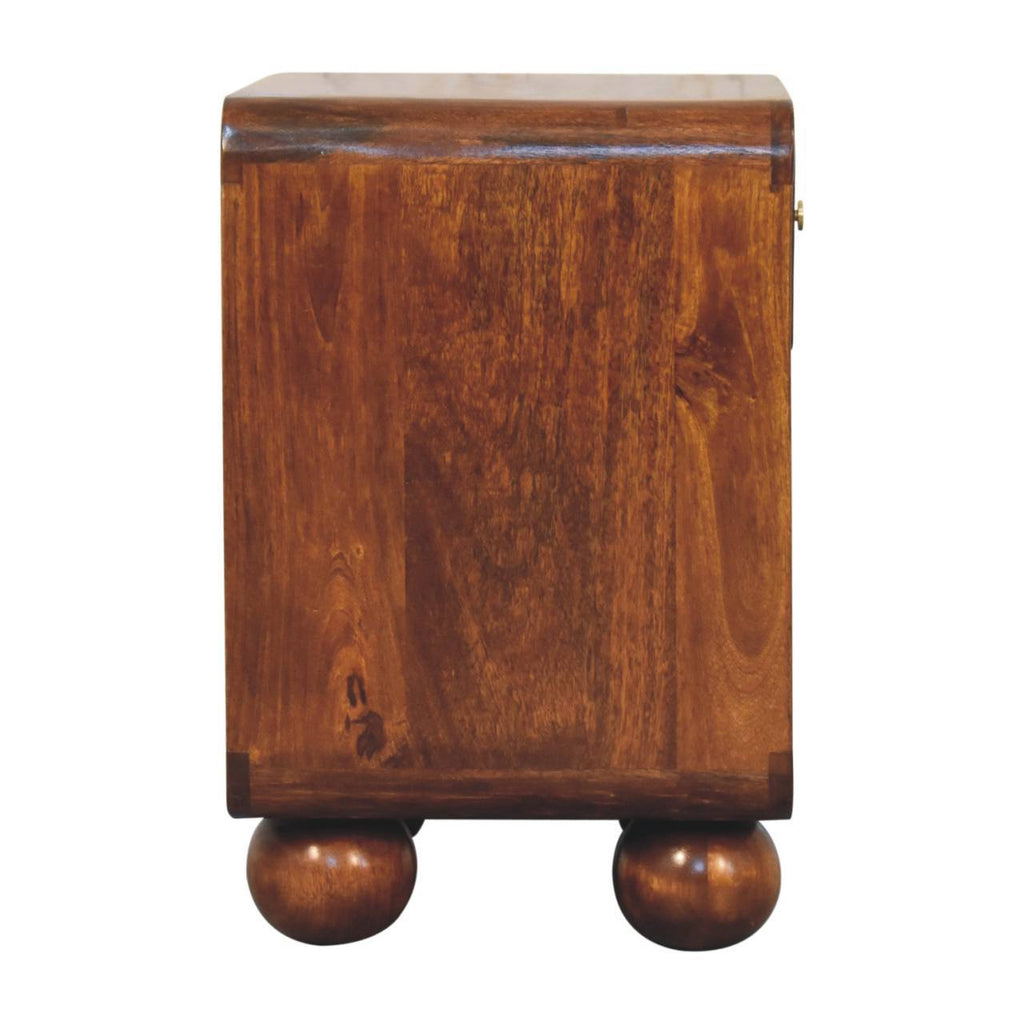 Open Woven Bedside Table, 1 Drawer - Chestnut by Unique Piece Furniture