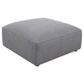Jennifer Square Upholstered Ottoman Grey by Unique Piece Furniture