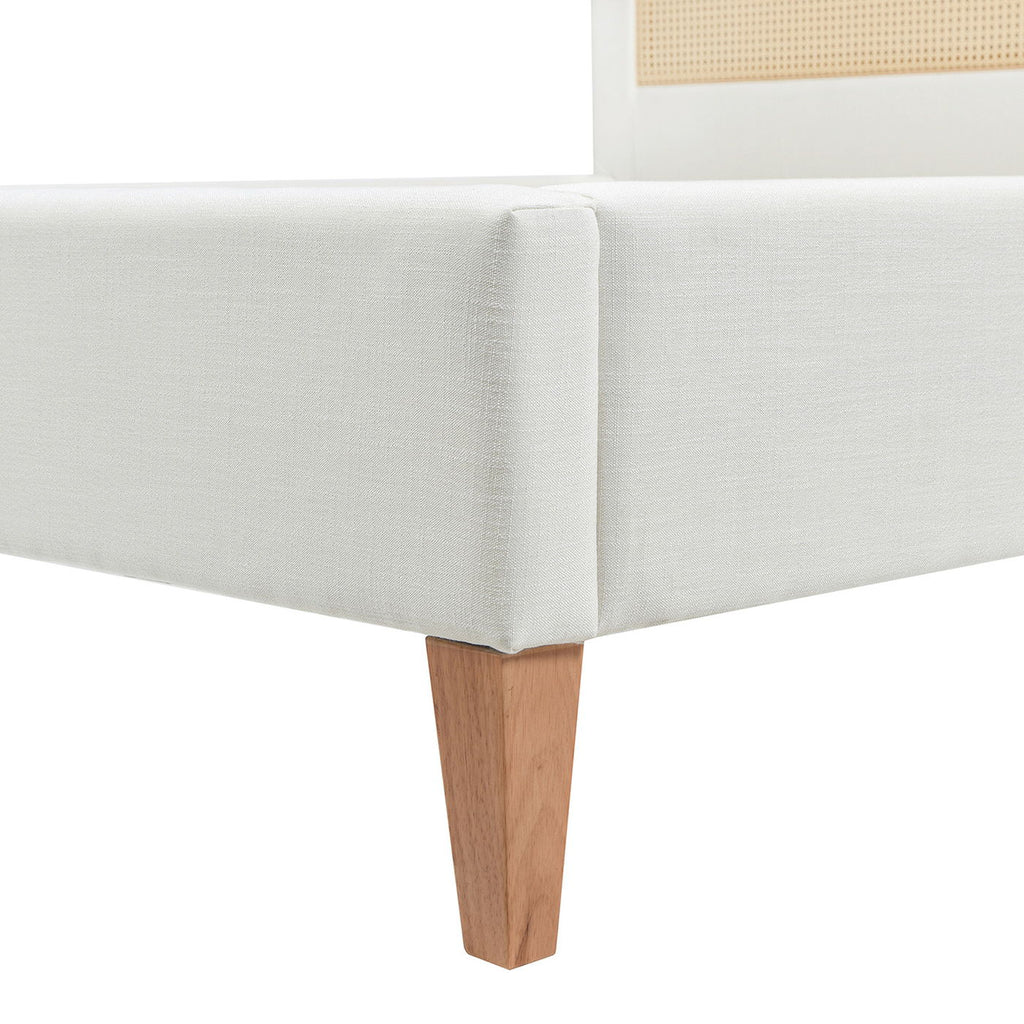 Haley - Upholstered Cane Back Platform Bed by Unique Piece Furniture