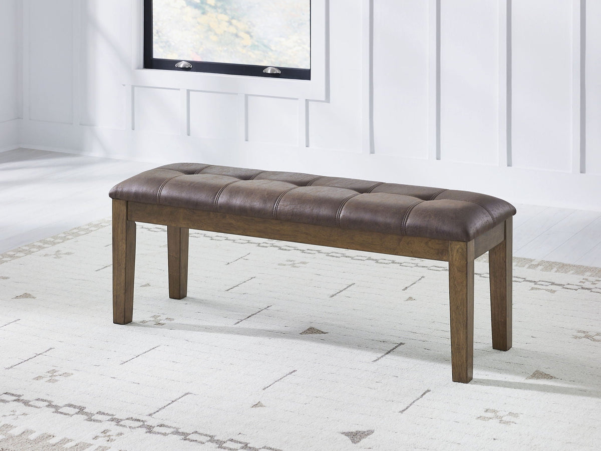 Urbinforte - Large Upholstered Dining Room Bench - Light Brown by Unique Piece Furniture