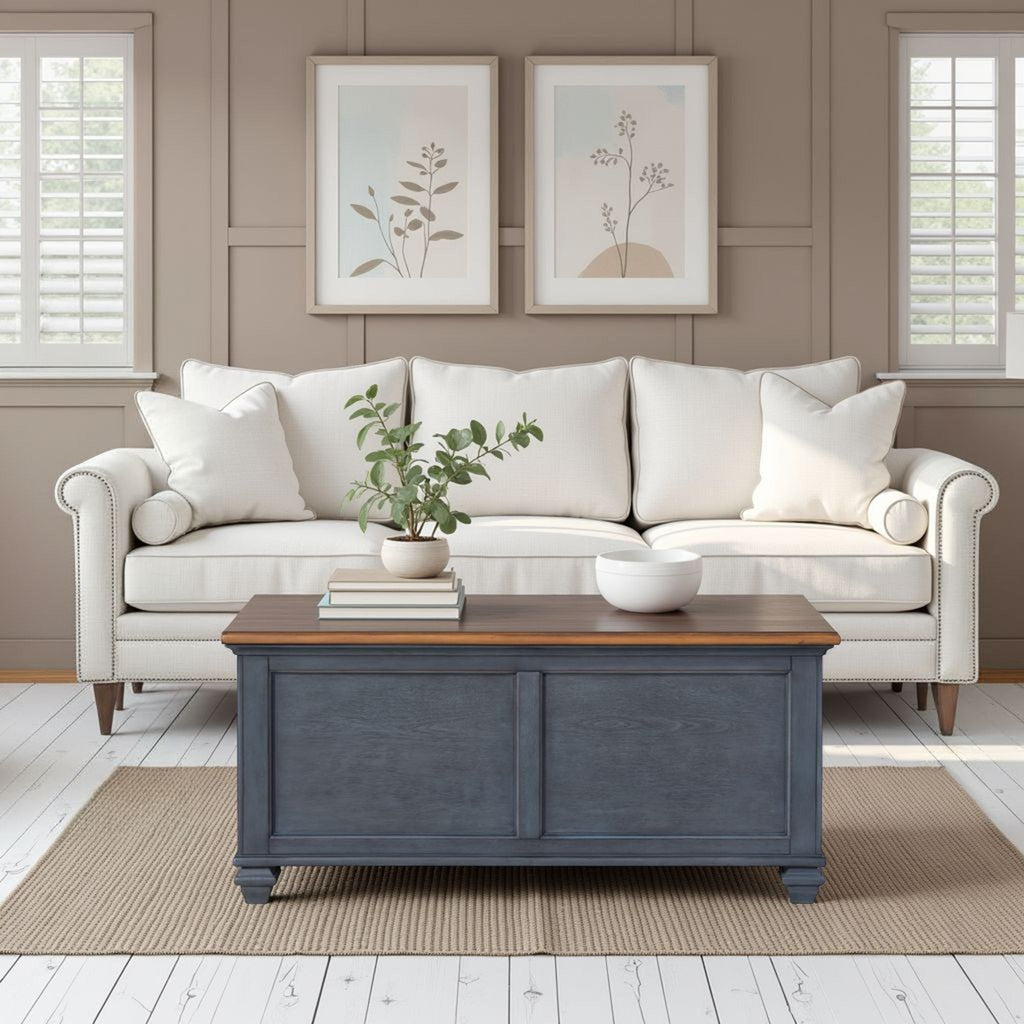 Lift-Top Coffee Table - Blue by Unique Piece Furniture