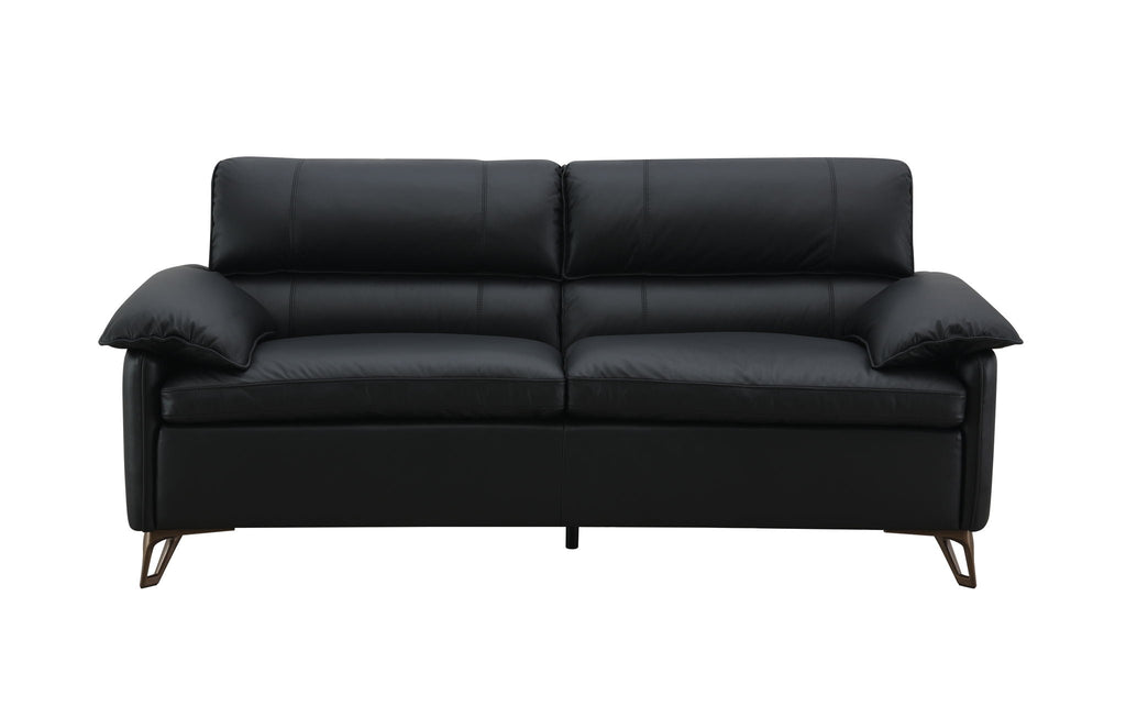 Eilene - Top Grain Leather Loveseat - Black by Unique Piece Furniture