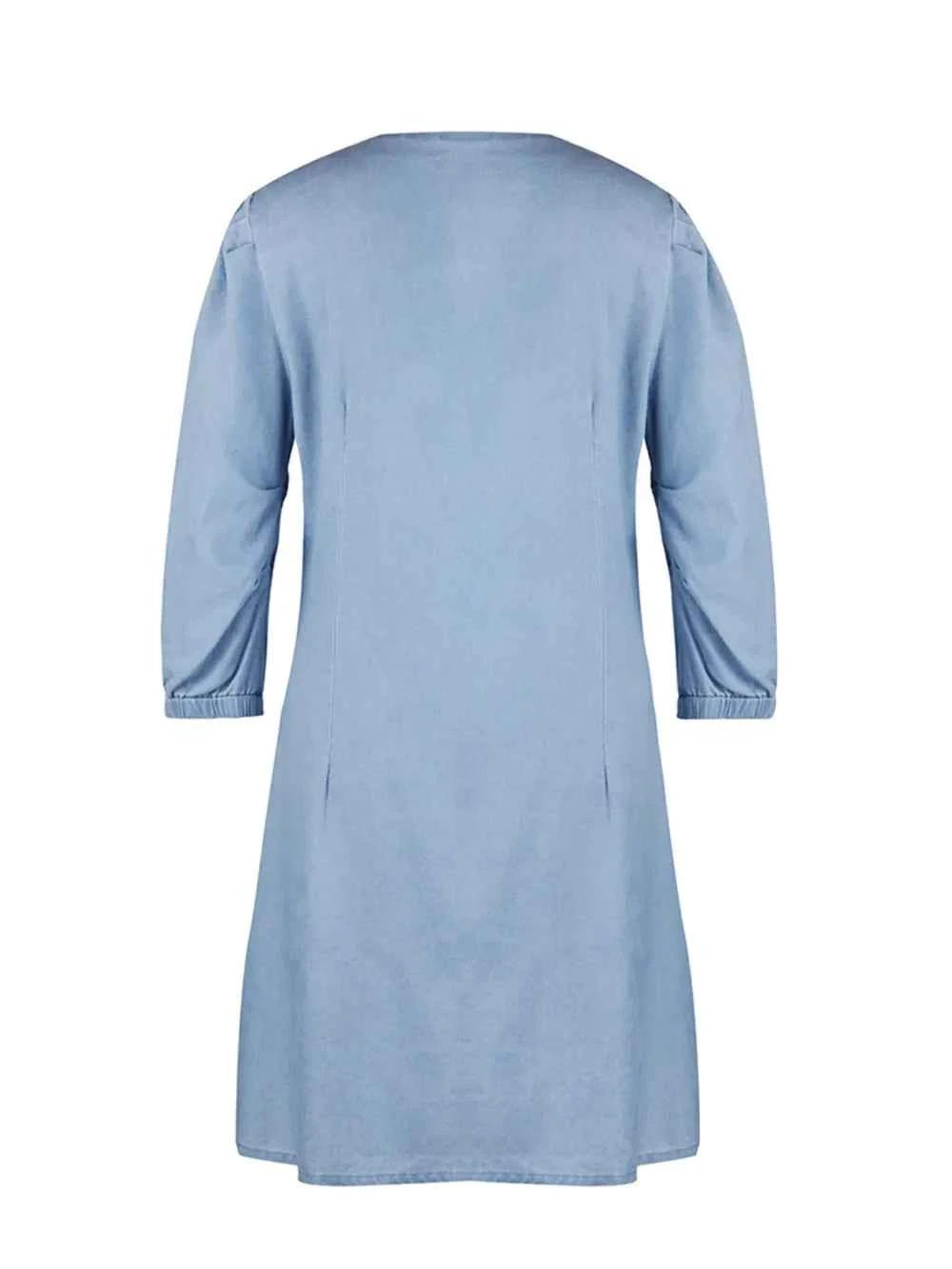 Full Size V-Neck Half Sleeve Dress by Wild and Free Boutique