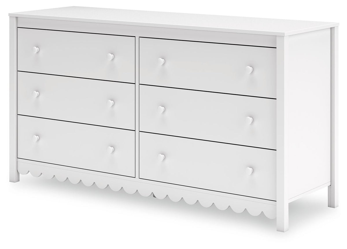 Hallityn - Six Drawer Dresser - White by Unique Piece Furniture