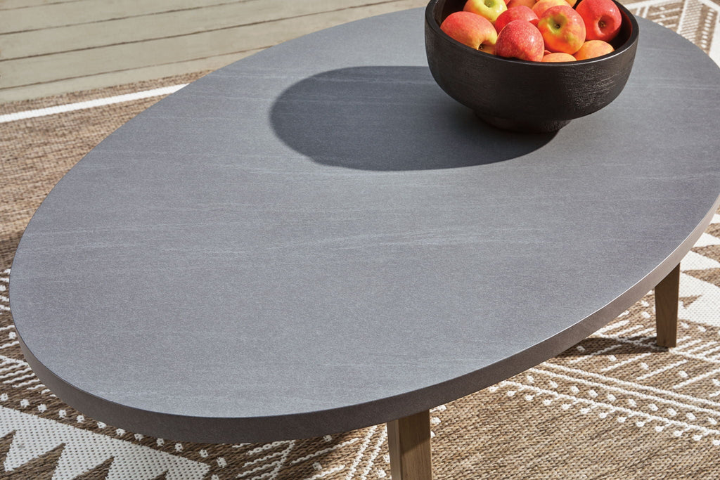 Harmony Headlands - Oval Cocktail Table - Natural / Gray by Unique Piece Furniture