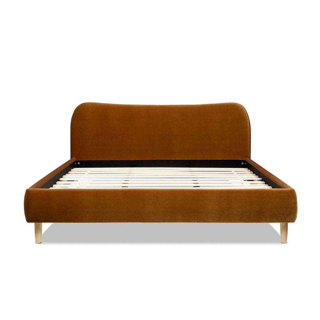 Roman - Curved Headboard Upholstered Platform Bed by Unique Piece Furniture