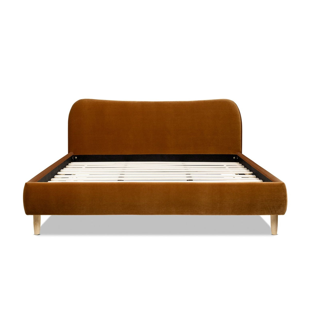 Roman - Curved Headboard Upholstered Platform Bed by Unique Piece Furniture