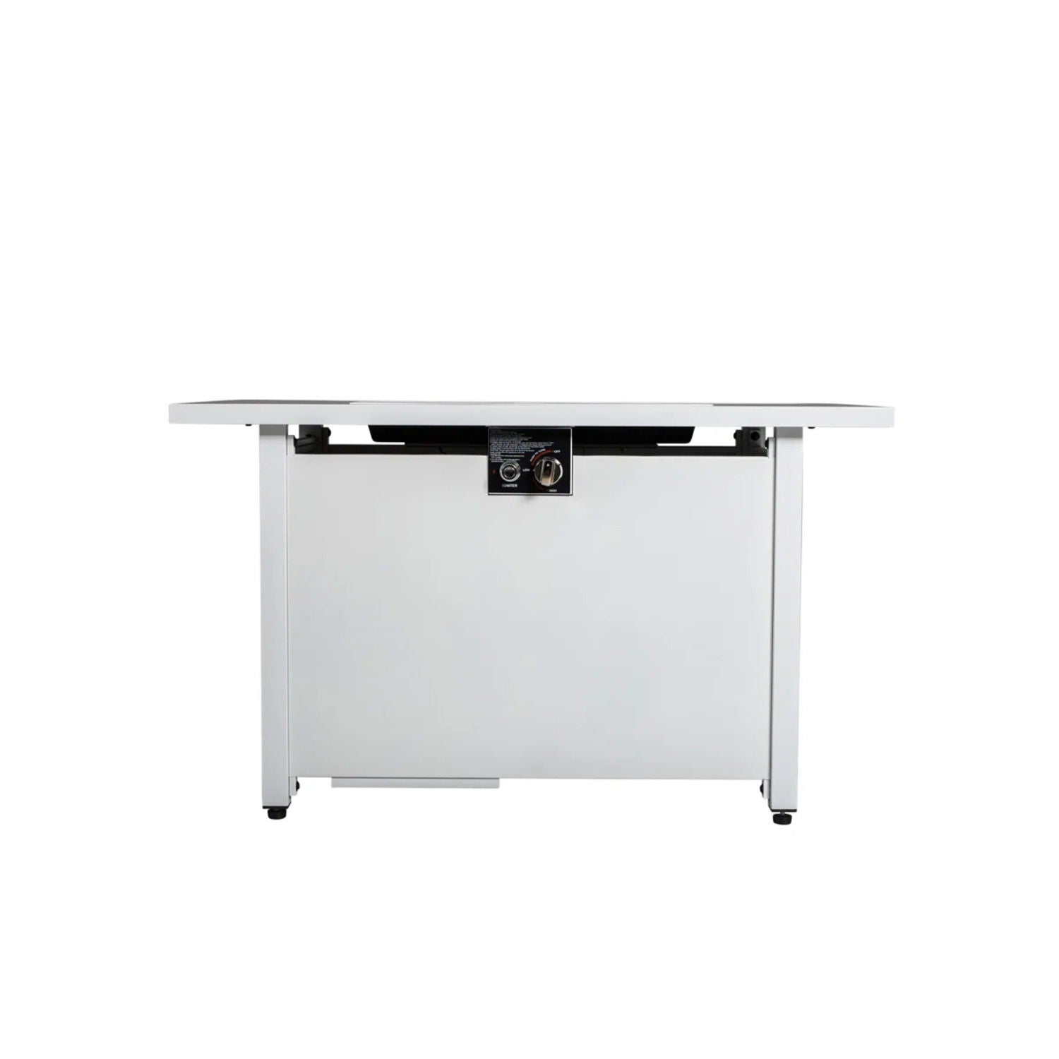 Outdoor 43" Rectangular Fire Pit Table With Adjustable Flame Control - White by Unique Piece Furniture