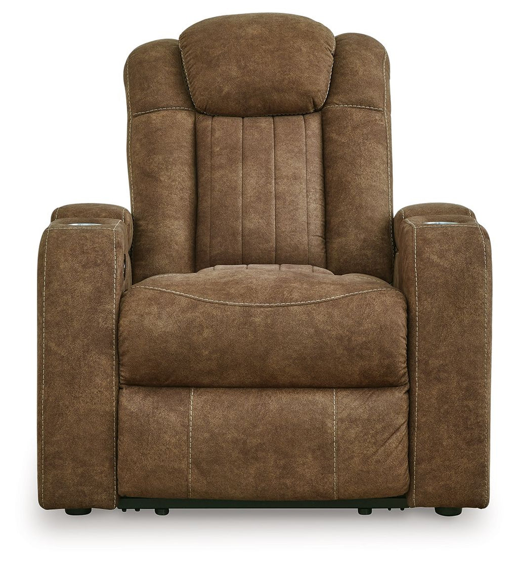 Wolfridge - Power Recliner/Adj Headrest - Brindle by Unique Piece Furniture