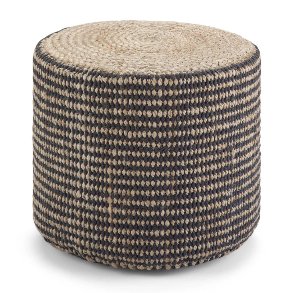 Larissa - Handcrafted Round Braided Pouf by Unique Piece Furniture