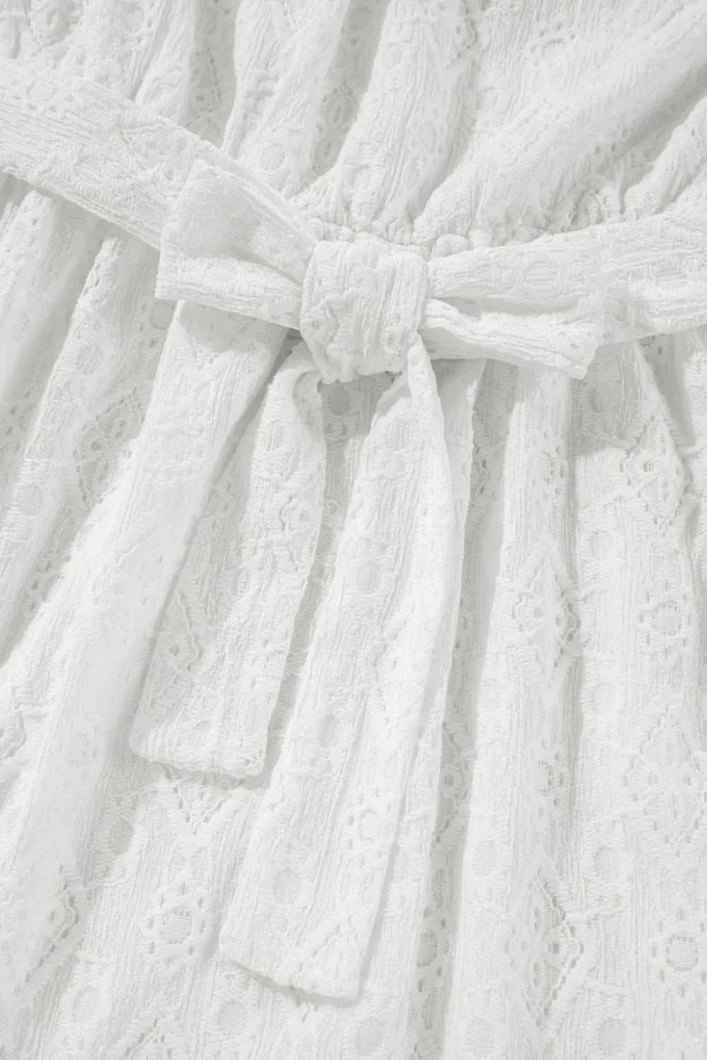 Lace Sleeveless Tied Waist Mini Dress by Simply Love