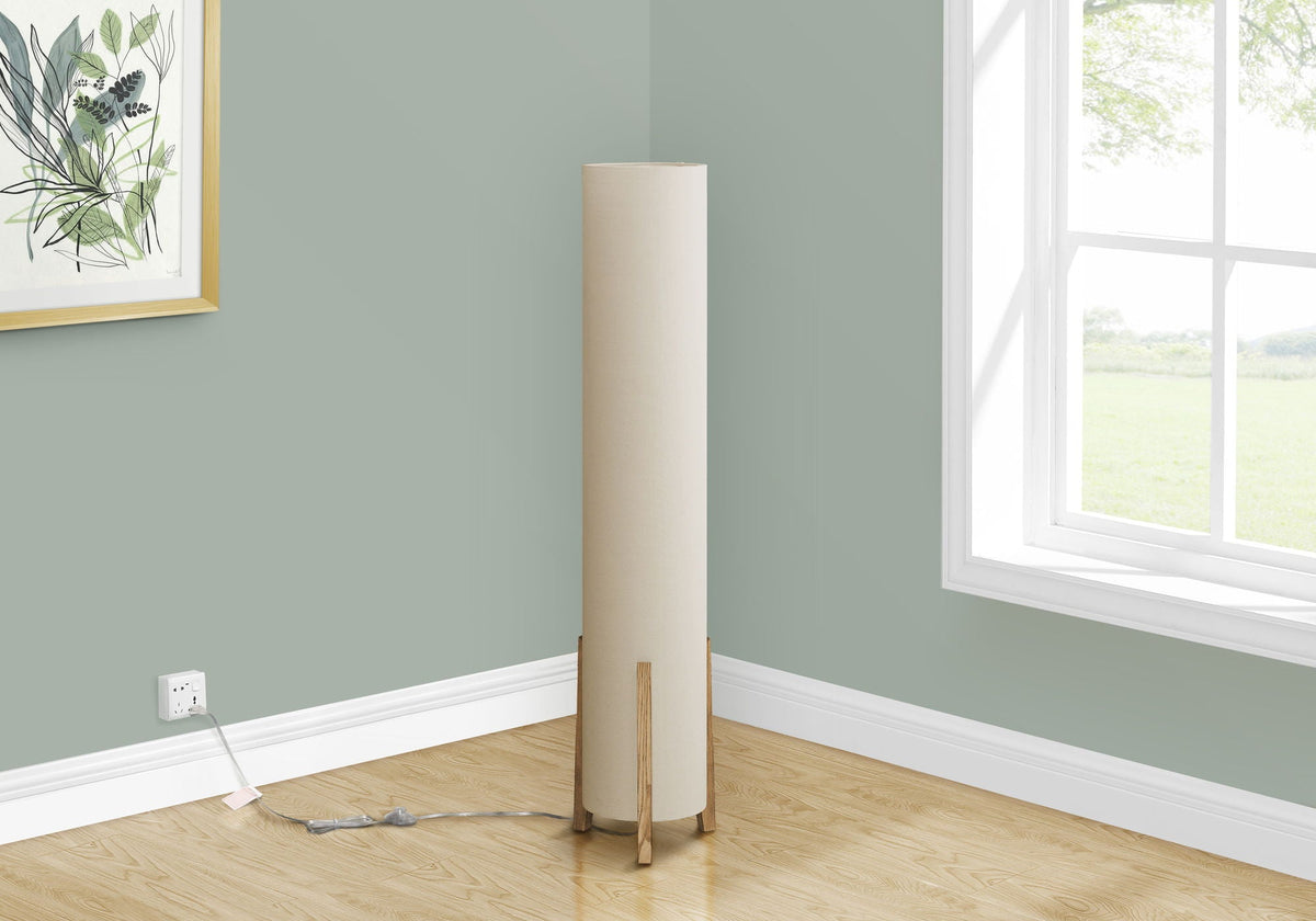 Lighting, Floor Lamp, Wood Look, Contemporary - Brown by Unique Piece Furniture