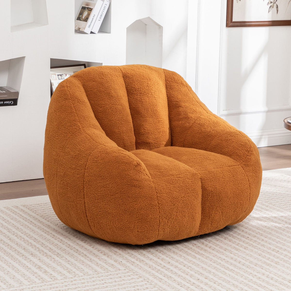 Comfy Bean Bag Chair With Memory Foam Filler, Tufted Soft by Unique Piece Furniture