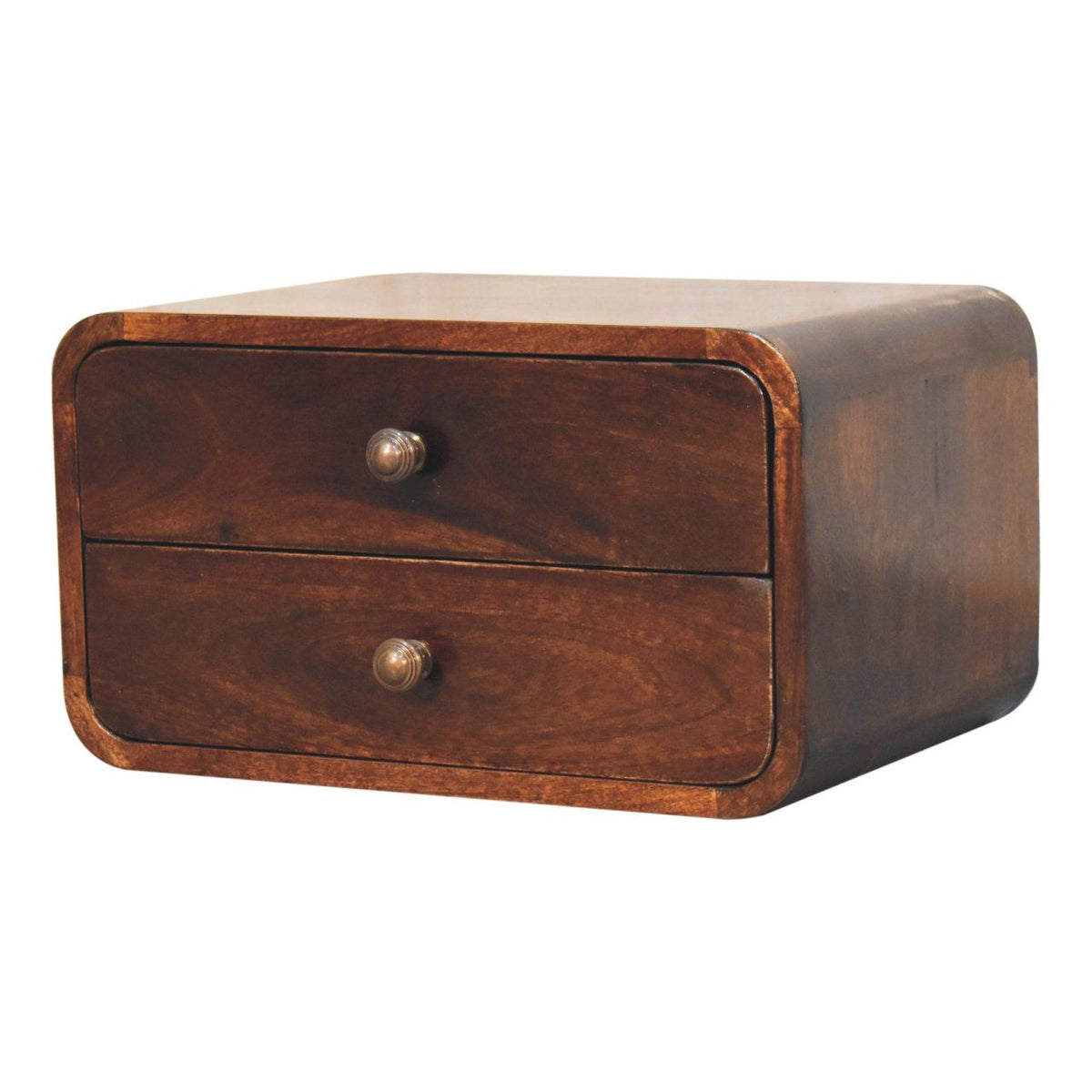 Curved Wall Mounted Bedside Nightstand by Unique Piece Furniture