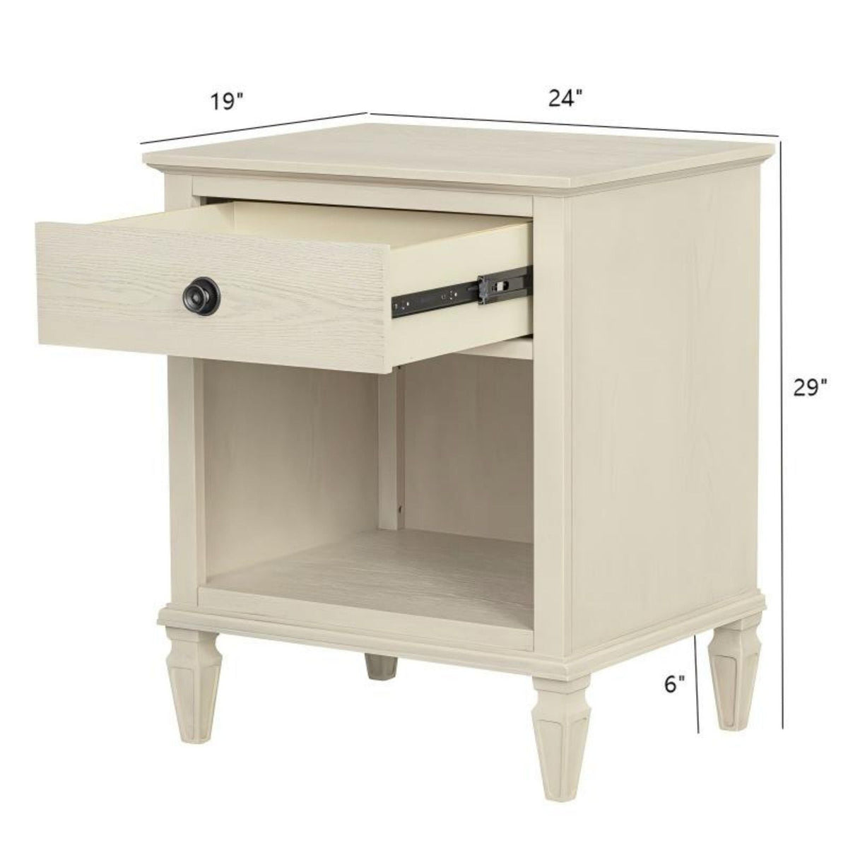 Victoria - Nightstand With Open Storage by Unique Piece Furniture