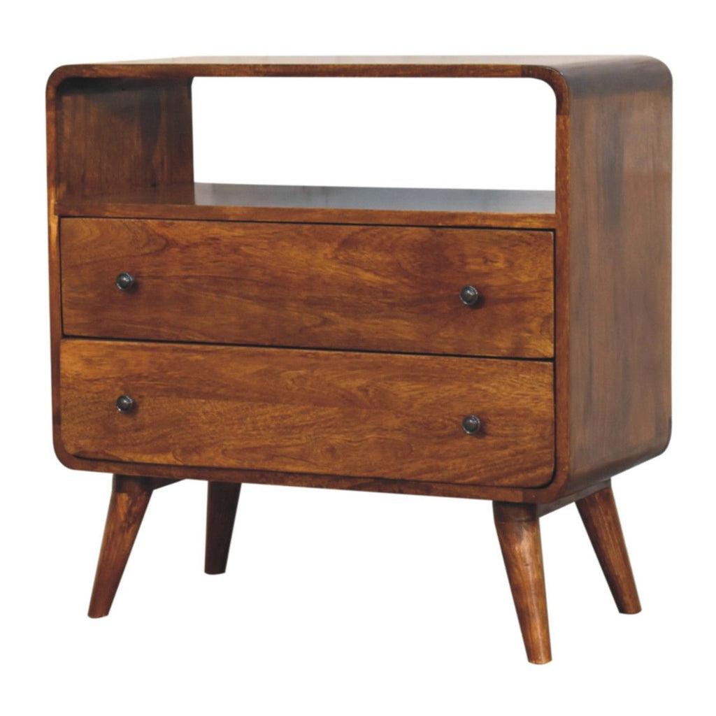 Curved Charm Console - Brown by Unique Piece Furniture