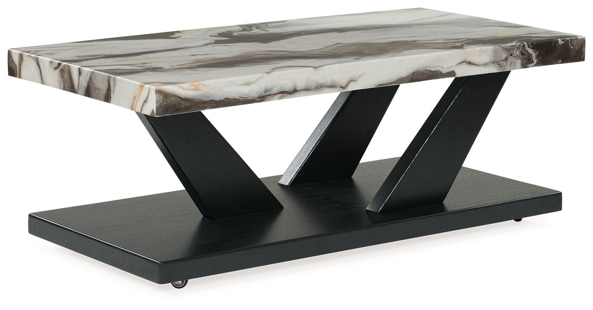 Cendill - Occasional Table Set (Set of 3) - Dark Brown / White / Black by Unique Piece Furniture