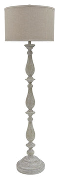 Bernadate - Poly Floor Lamp - Whitewash by Unique Piece Furniture