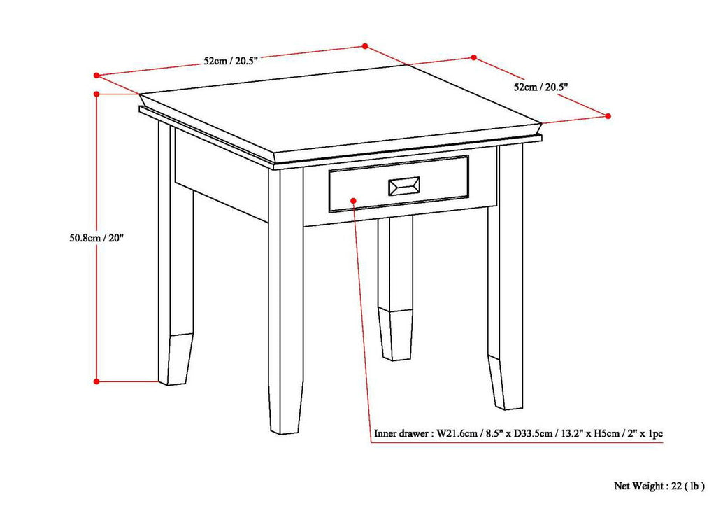 Artisan - Handcrafted End Table by Unique Piece Furniture