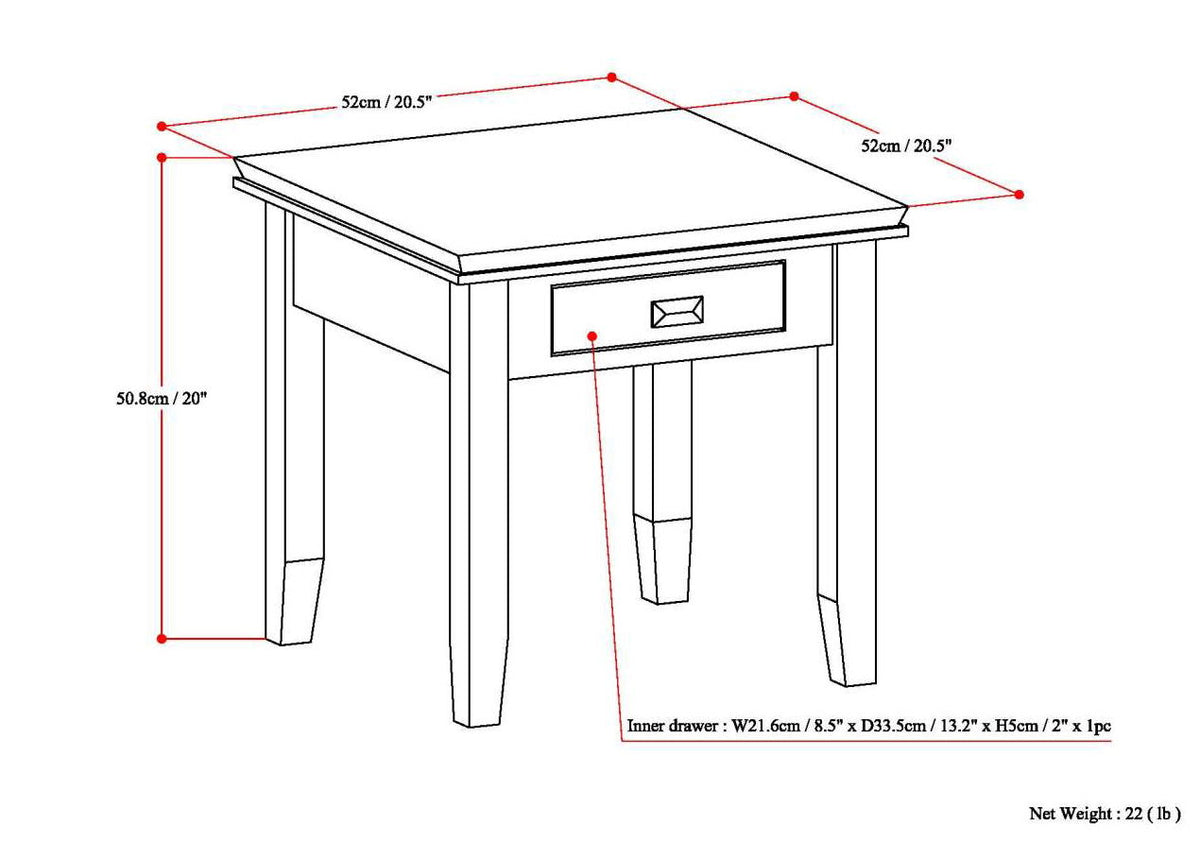 Artisan - Handcrafted End Table by Unique Piece Furniture