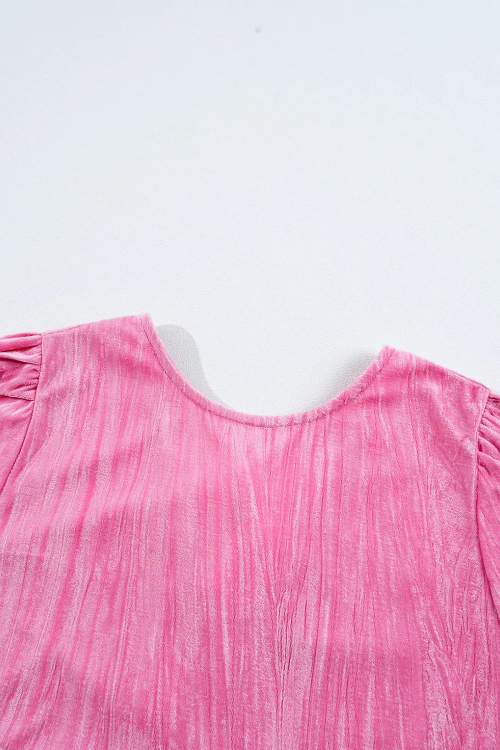 Tied Round Neck Flounce Sleeve Mini Dress by Wild and Free Boutique