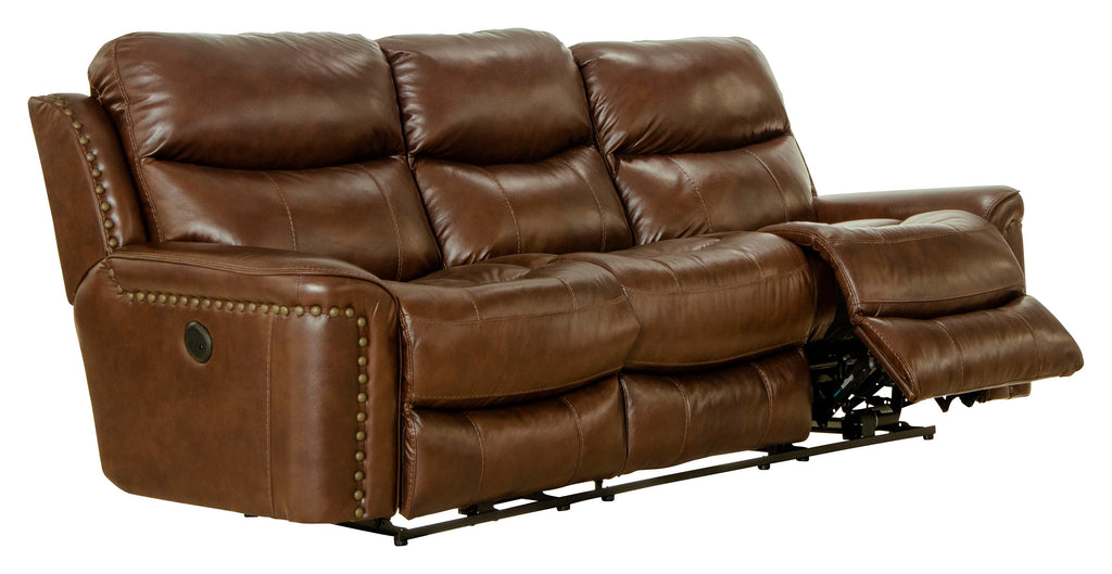 Ceretti - Power Reclining Sofa - Brown Italian Top Grain Leather Match by Unique Piece Furniture