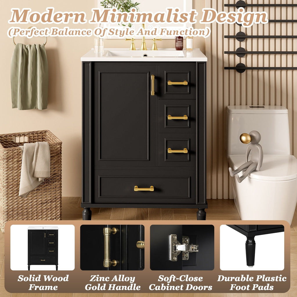 Traditional Bathroom Vanity Set With Soft Close Doors by Unique Piece Furniture