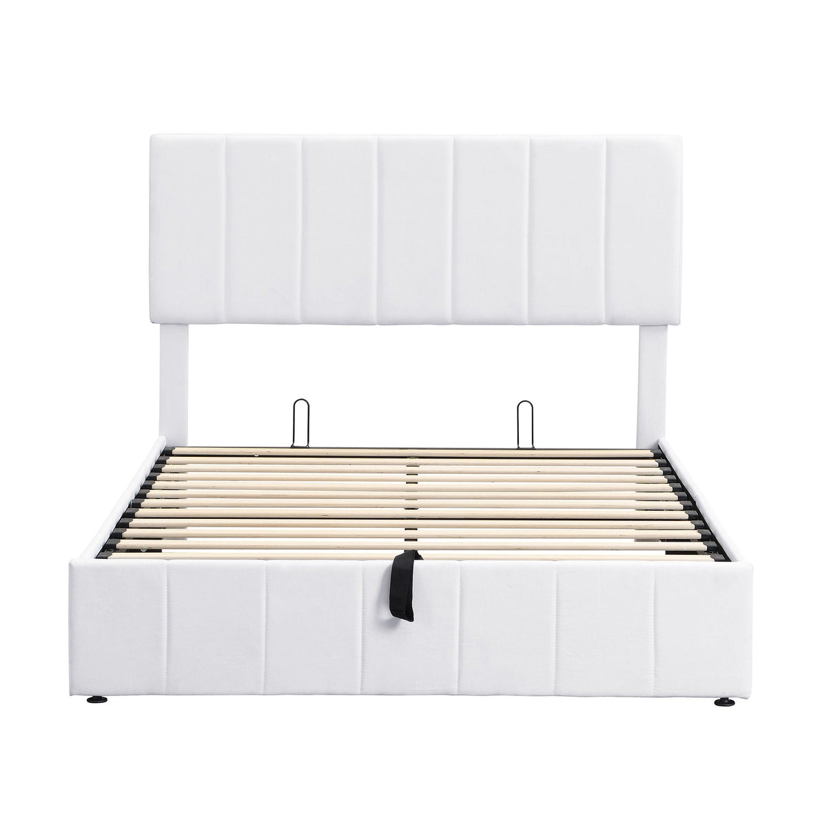 Elegant Upholstered Platform Bed With Hydraulic Storage System by Unique Piece Furniture