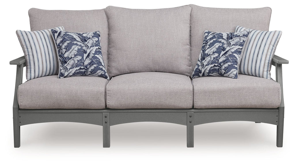 Cove Beach - Sofa With Cushion - Gray by Unique Piece Furniture