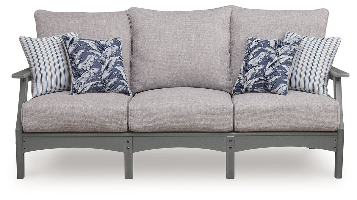 Cove Beach - Sofa With Cushion - Gray by Unique Piece Furniture