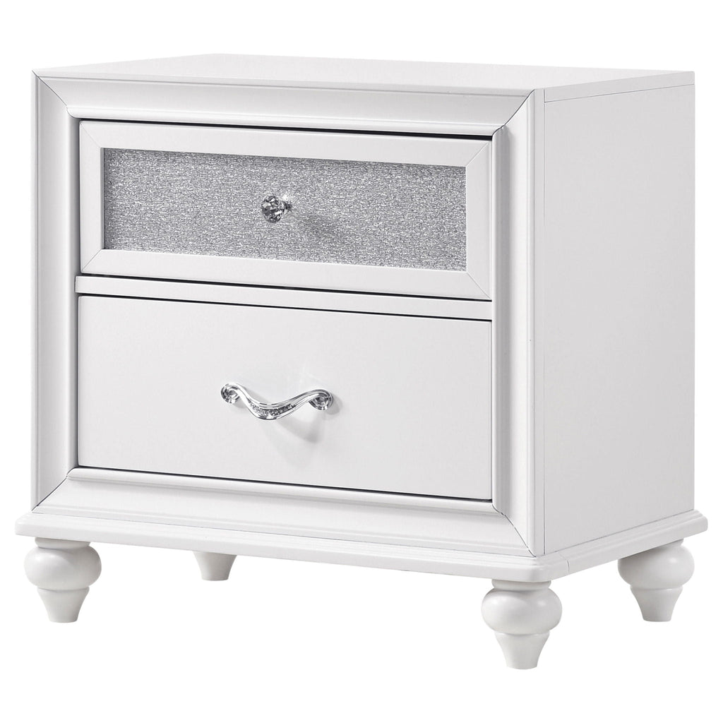 Barzini 2-drawer Nightstand White by Unique Piece Furniture