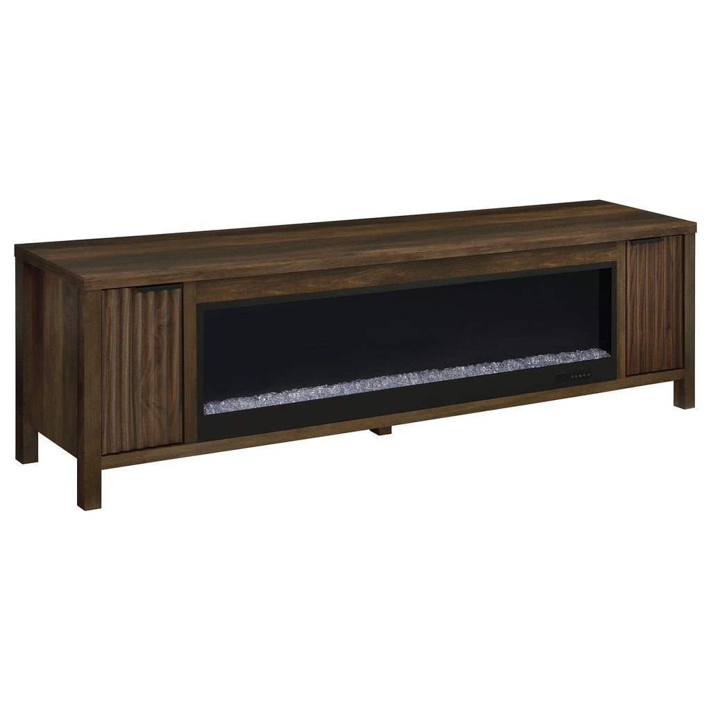 Carey 79-inch TV Stand Fireplace Media Console Dark Pine by Unique Piece Furniture