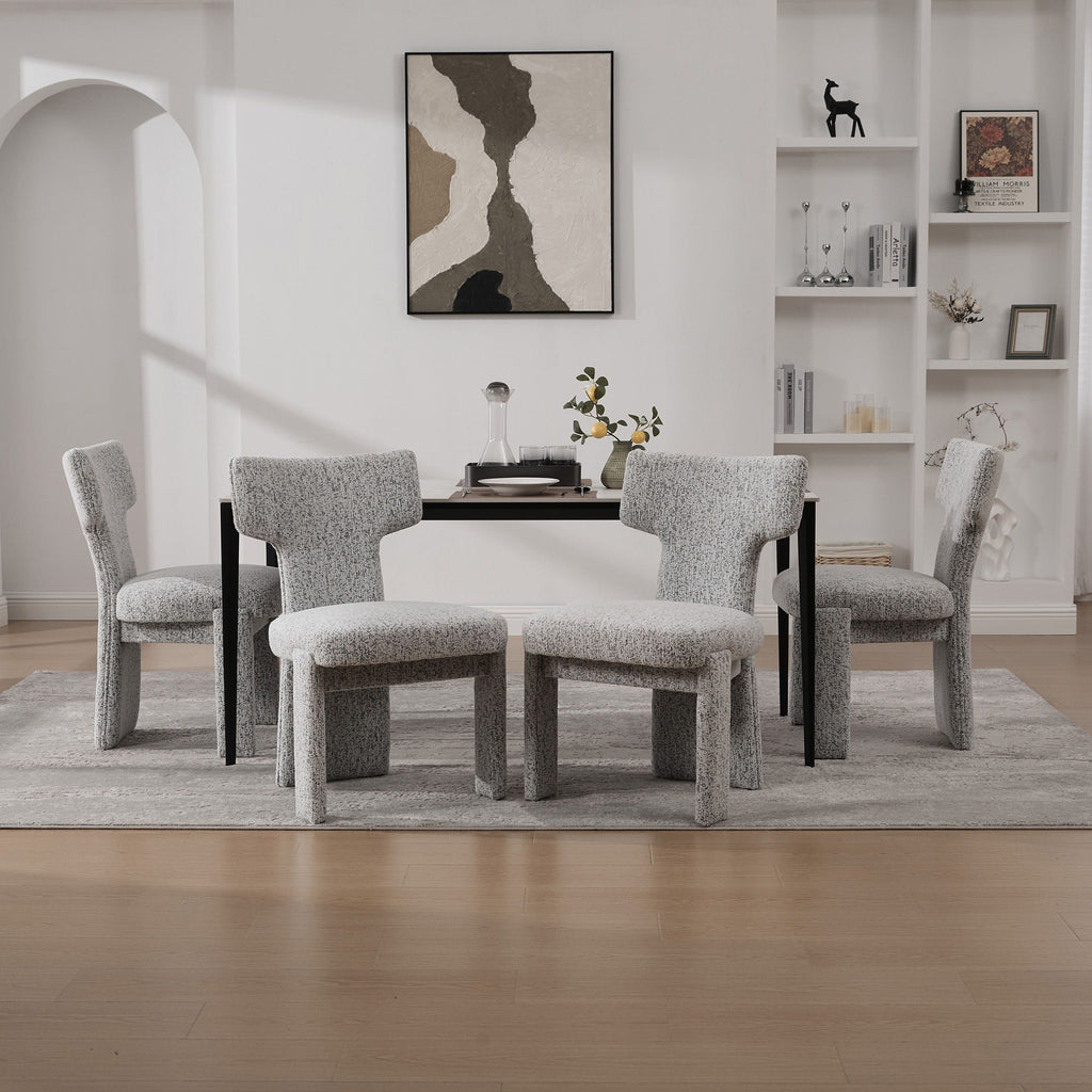 Armless Curved Back Accent Chairs by Unique Piece Furniture
