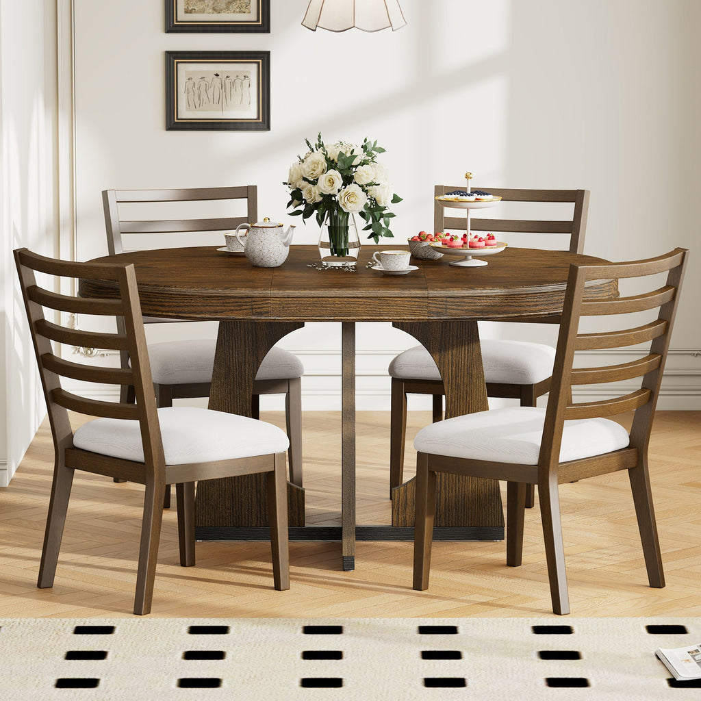 Round Dining Table Set For 4 With Chairs by Unique Piece Furniture