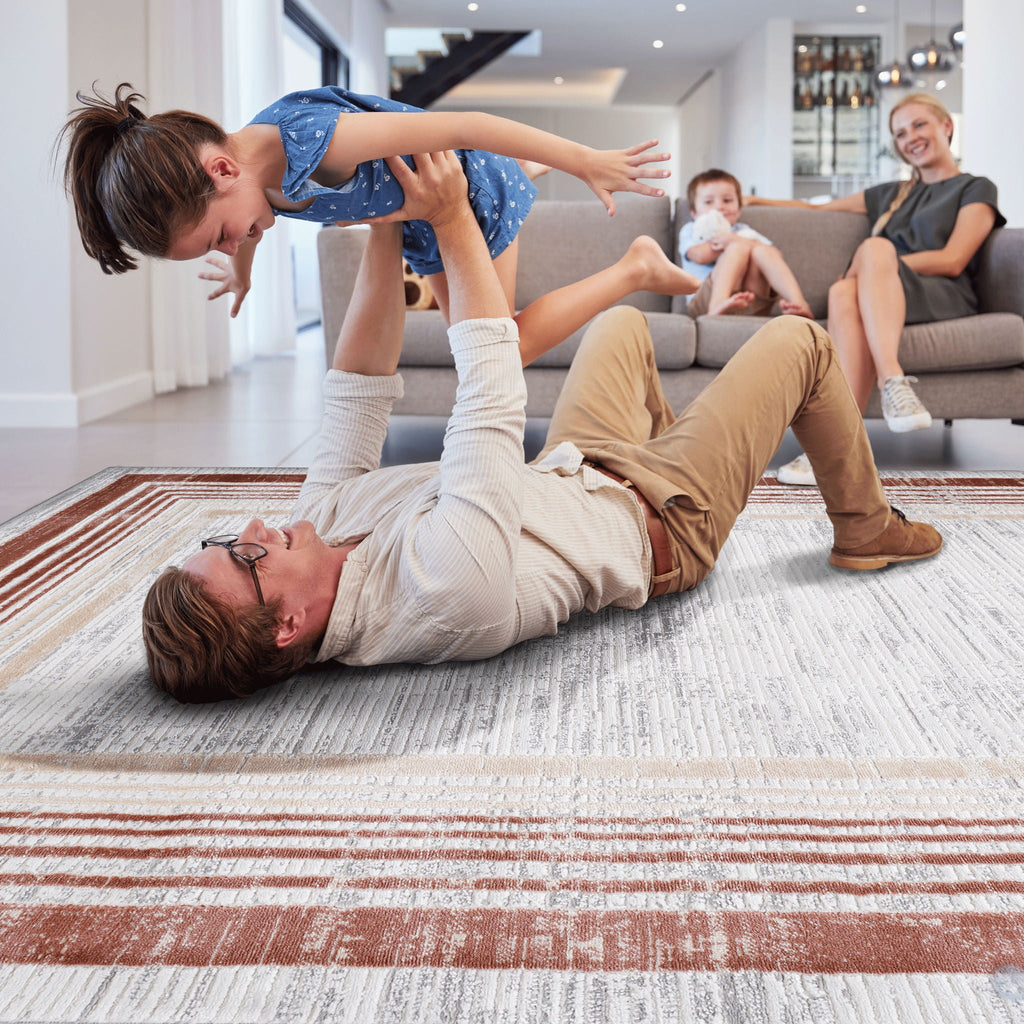 Marfi - Bordered Area Rug by Unique Piece Furniture