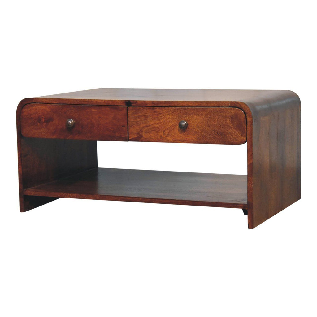 Aspen - Slim Coffee Table - Dark Brown by Unique Piece Furniture
