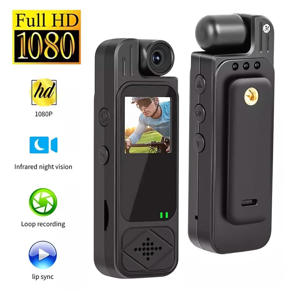 Premium Portable Body Camera Recorder – HD, SD Card Compatible by DailySale