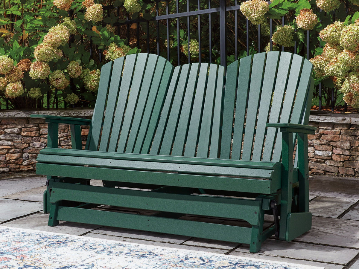 Shell Beach - Loveseat Glider - Green by Unique Piece Furniture