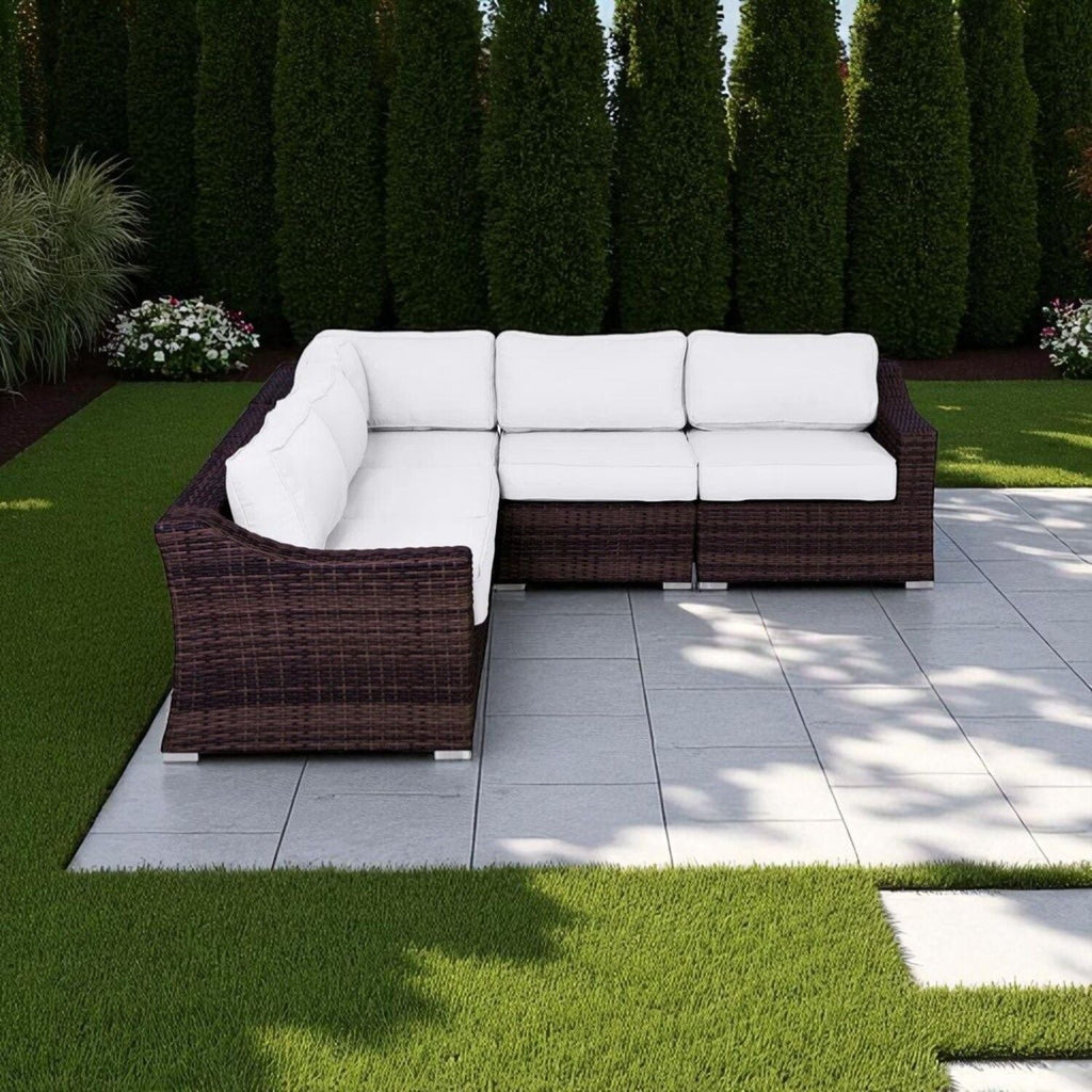 Outdoor Wicker Sofa Seating Group With Cushions by Unique Piece Furniture