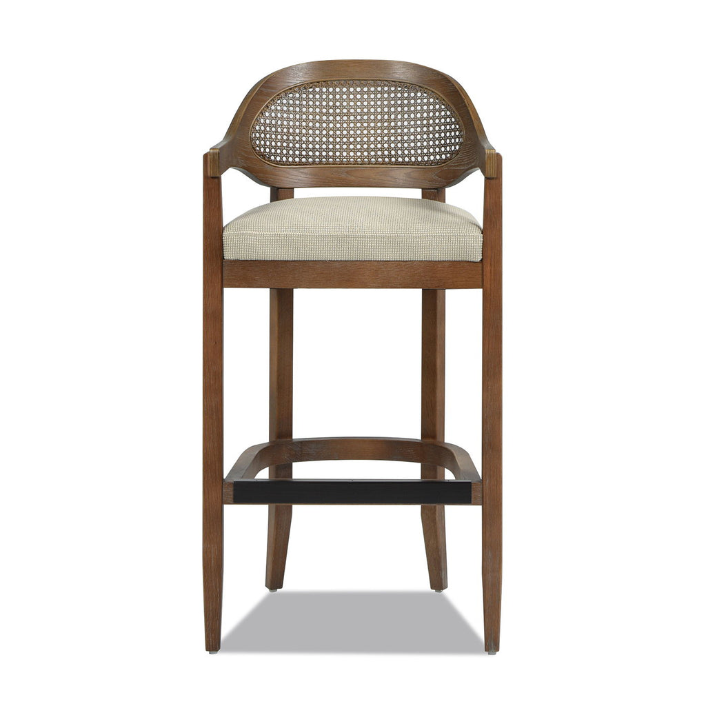 Americana - Mid-Century Modern Cane Back Counter Stool by Unique Piece Furniture