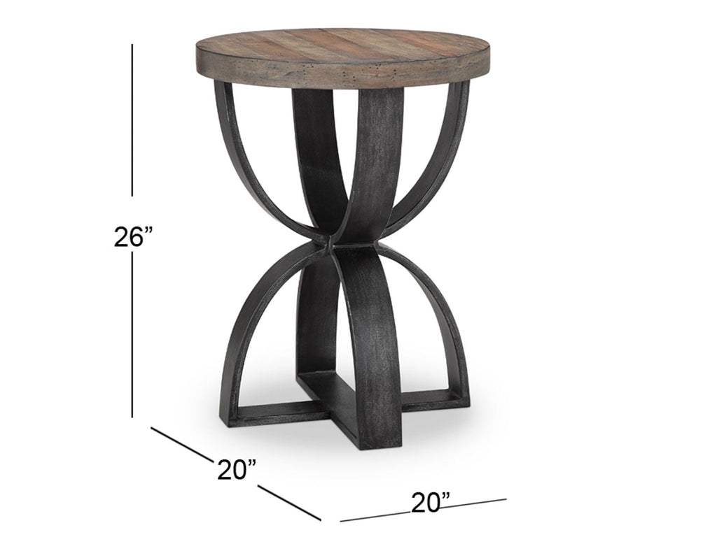 Bowden - Round Accent Table - Rustic Honey by Unique Piece Furniture