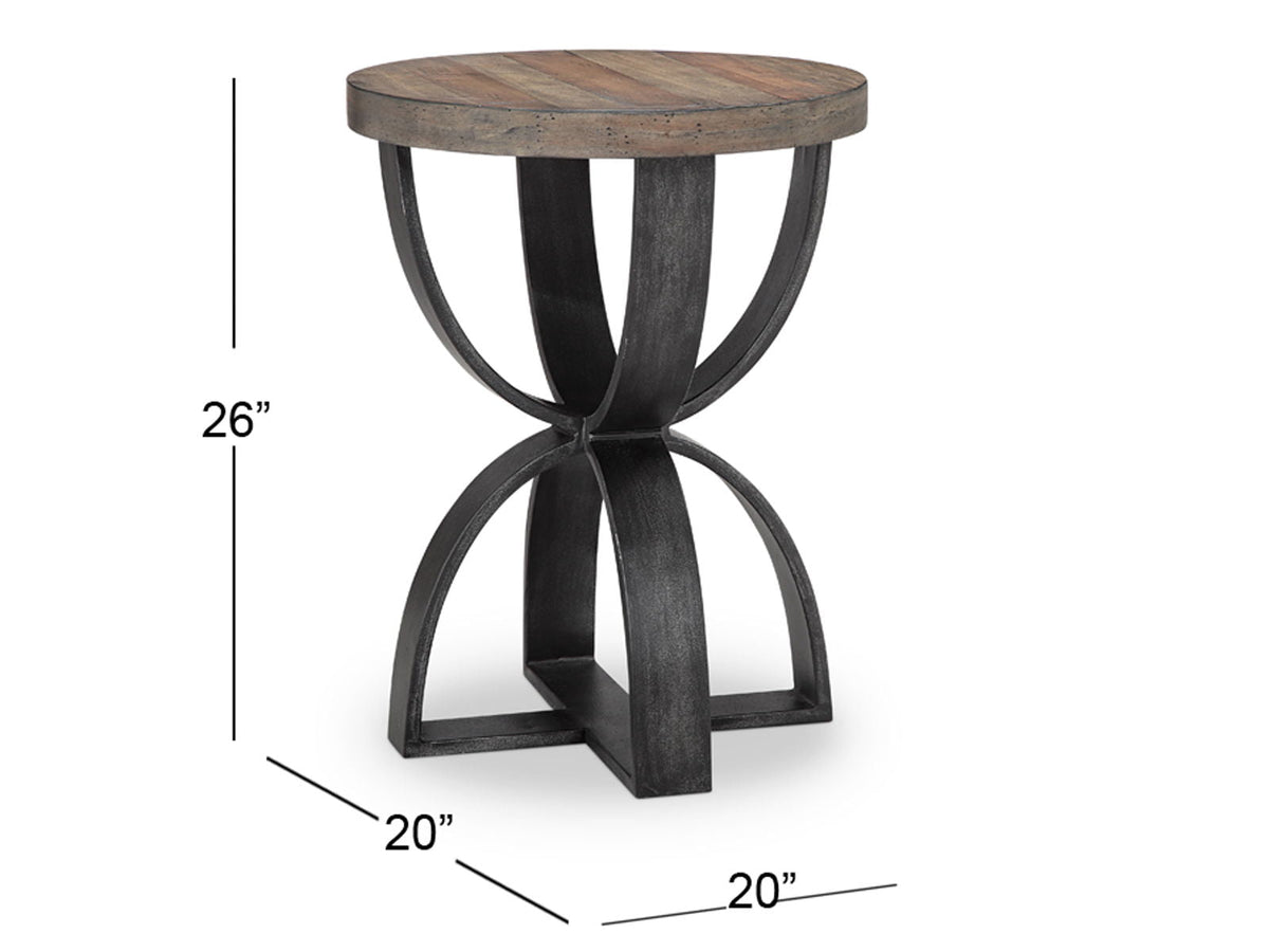 Bowden - Round Accent Table - Rustic Honey by Unique Piece Furniture