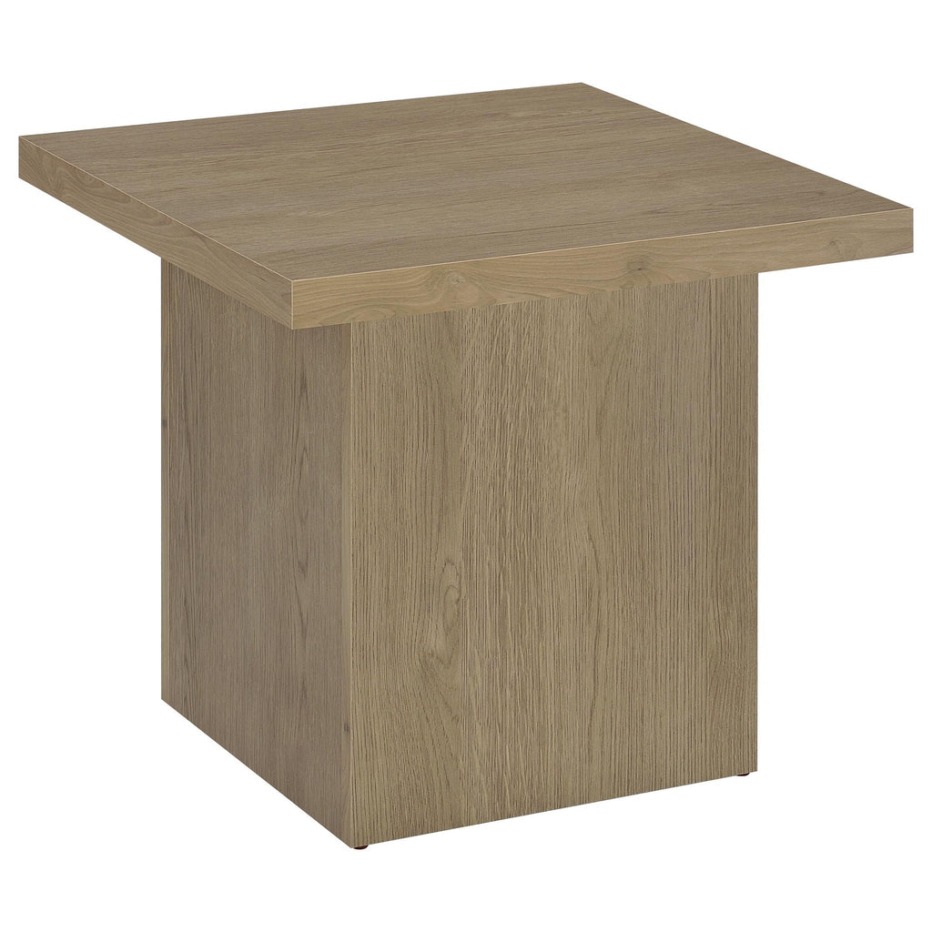 Devar Square Engineered Wood Side End Table Latte by Unique Piece Furniture