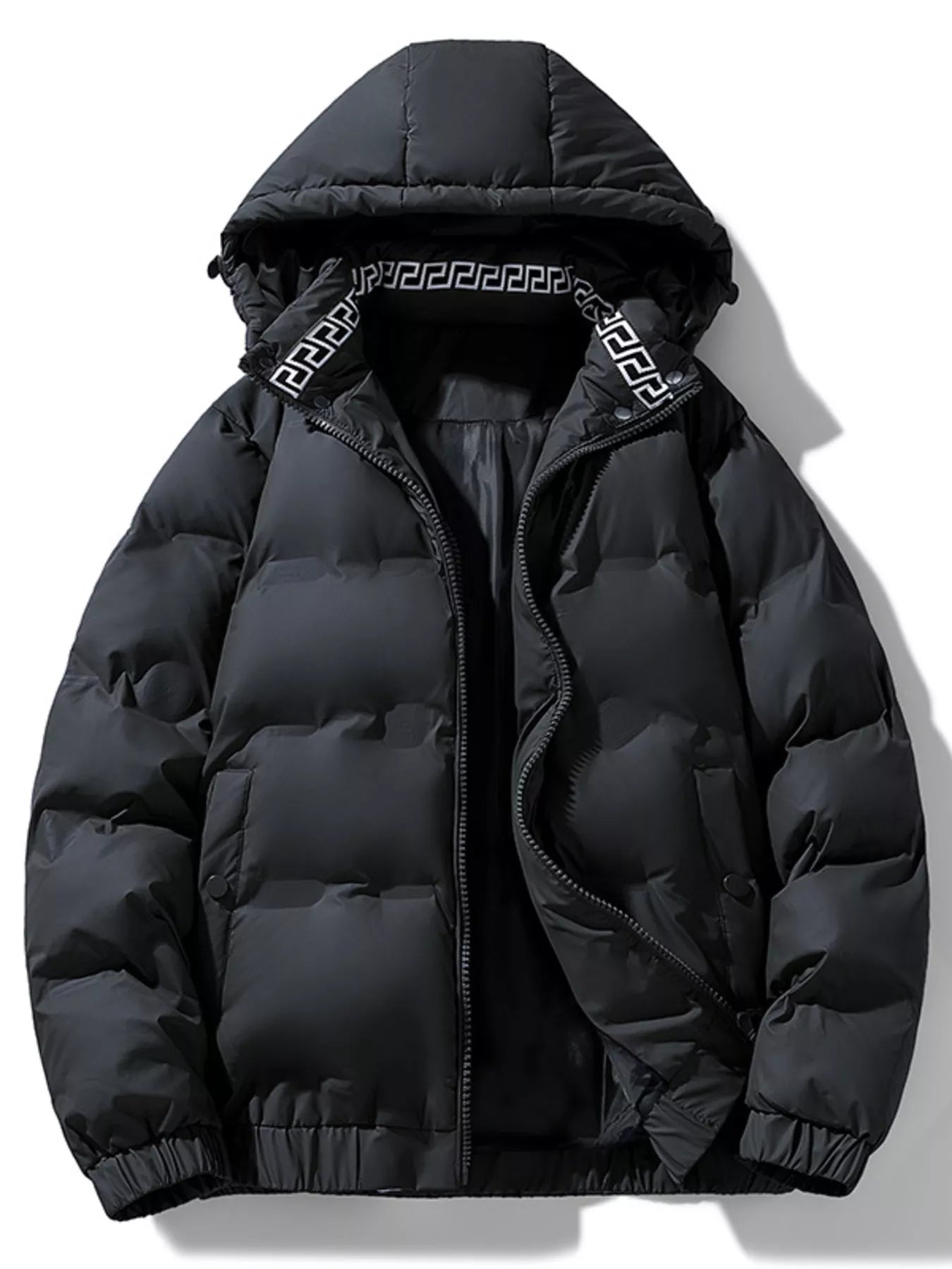 Men's Plus Size Hooded Padded Winter Coat by Simply Love